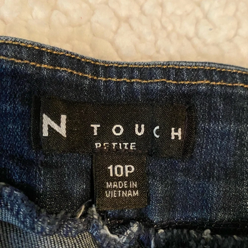 N Touch Navy Women's Straight Leg Jeans pull on jeans - Picture 4 of 5